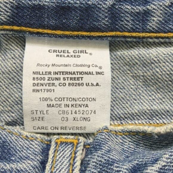 Cruel Girl Dakota Jeans Womens 3 Relaxed Straight Mid Wash Casual Streetwear NWT - Picture 8 of 10